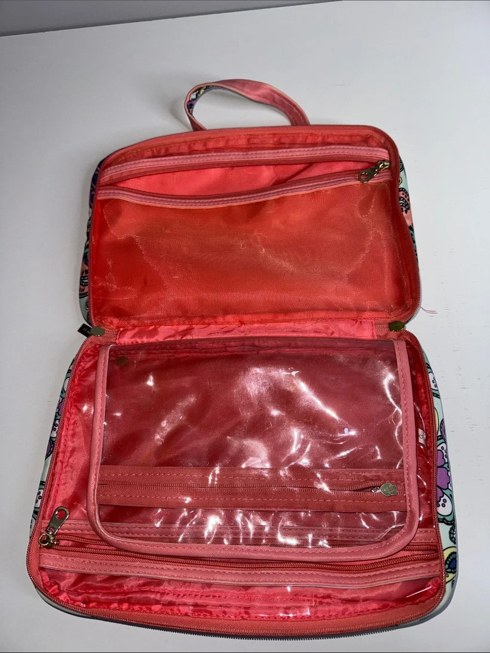 Trina Turk Paisley Floral Travel Makeup Cosmetic Organizer Bag Case